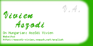 vivien aszodi business card